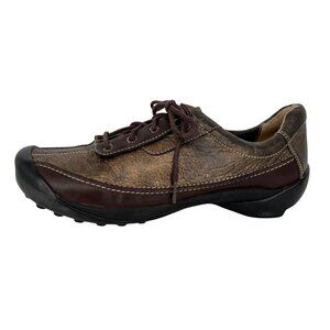 Wolky Brown Leather Metallic Walking Shoes Lace Up Size 37 EU 6 US